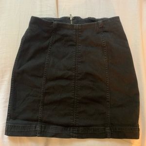 Black free people femme denim skirt